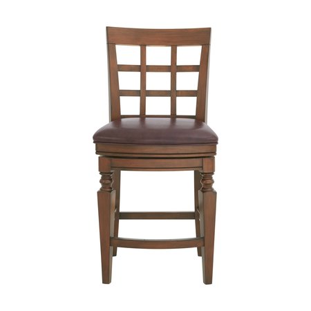 ALATERRE FURNITURE Napa Counter Height Stool with Back, Mahogany ANNA01PDC
